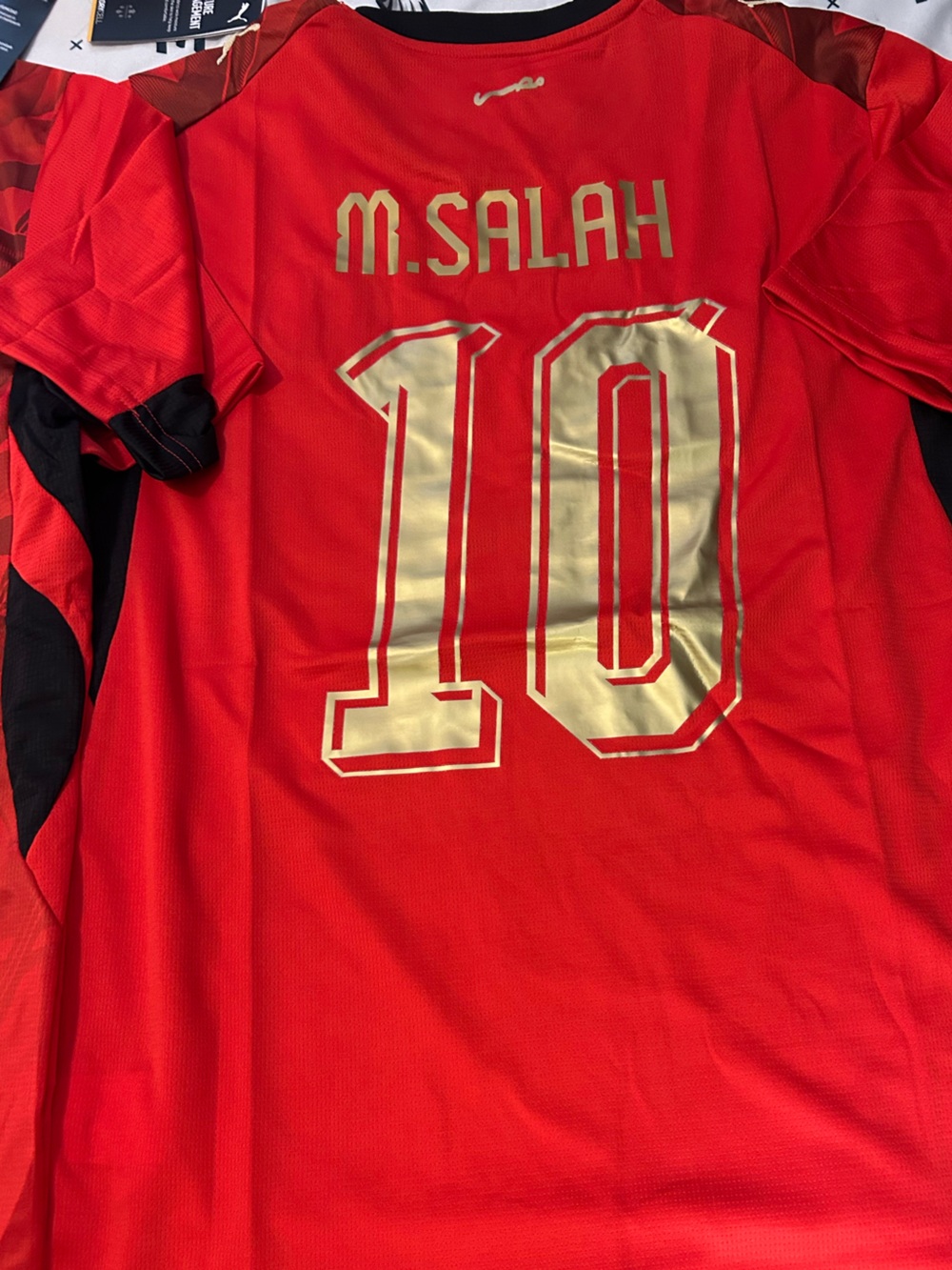 Puma EGYPT National Team MOHAMMAD SALAH Men's JERSEY Red M,L,XL,2X New with tags - Picture 3 of 7
